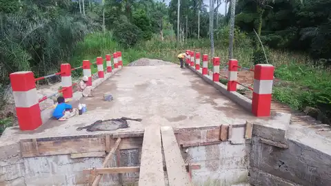 Bridge  construction at Niko